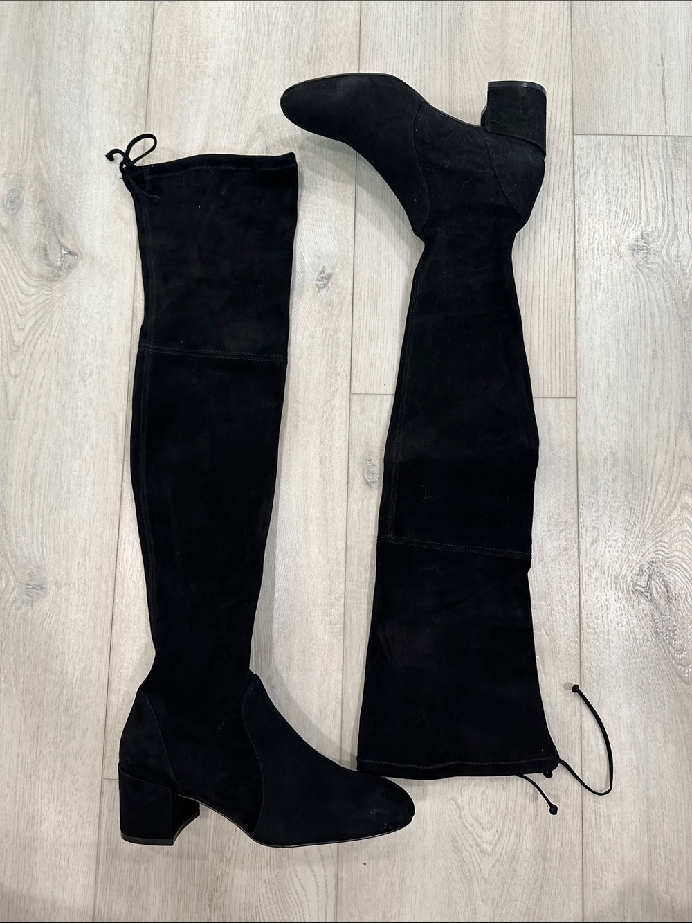Stuart Weitzman Black Suede Over-the-Knee Boots Size 9